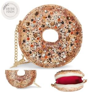 Betsey Johnson Kitsch I'm Everything Bagel Crossbody Bag BJ32970N NEW SEALED